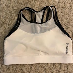 Reebok sheer and strappy sports bra